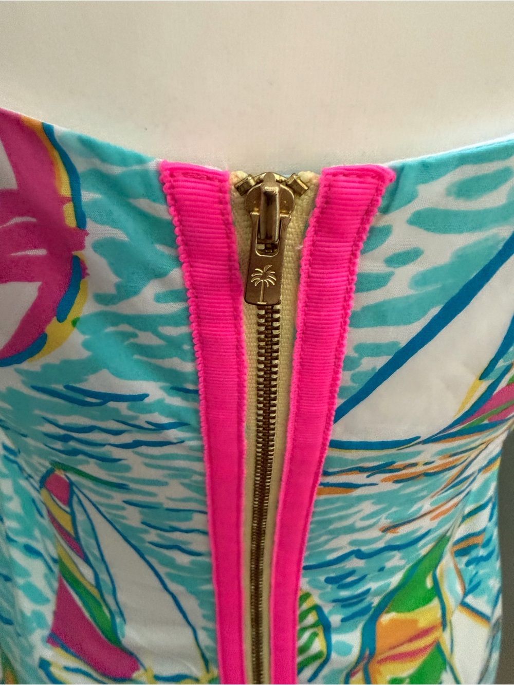 Lilly Pulitzer Sailboat Print Shift Dress Size 0 Nautical Resort Cotton Dress - Picture 7 of 9